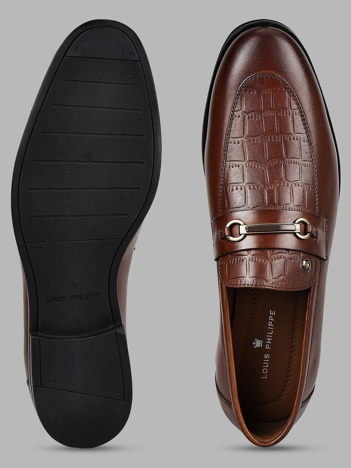 Image of LOUIS PHILIPPE Premium Leather Breathable Anti-Slip with Heel Formal For Men