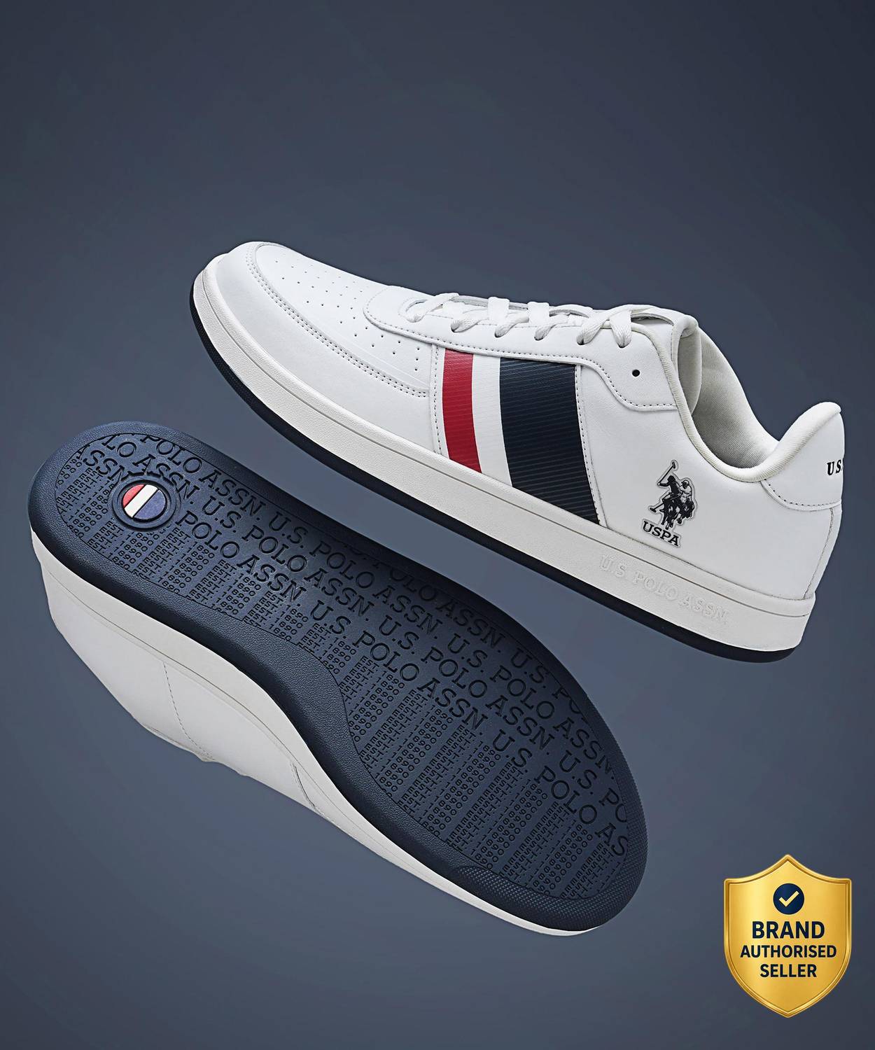U.S. POLO ASSN. Men's White Sneakers - Image 1