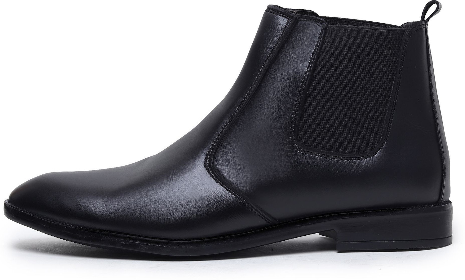 Image of Hayes London Genuine Leather Chelsea Boots, Mid Top Shoe With Comfortable Block Heel, Boots For Men