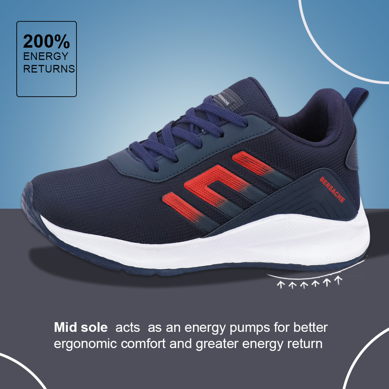 Image of BERSACHE Casual Sneaker shoe for Men|Cushioned Insole,Slip-Resistance Casuals For Men Sneakers For Men