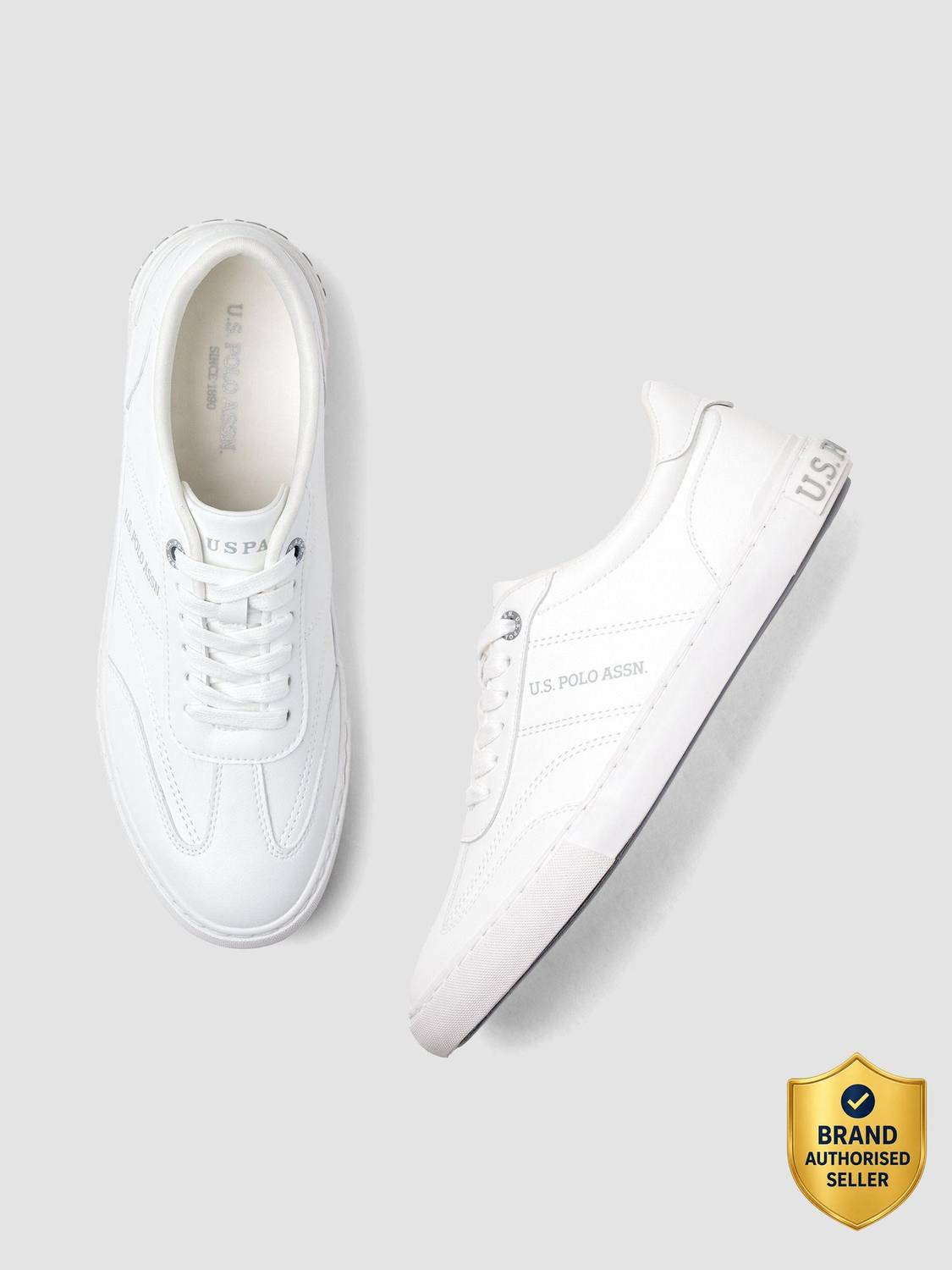 U.S. POLO ASSN. GIAN 3.0 Men's White Sneakers - Image 1