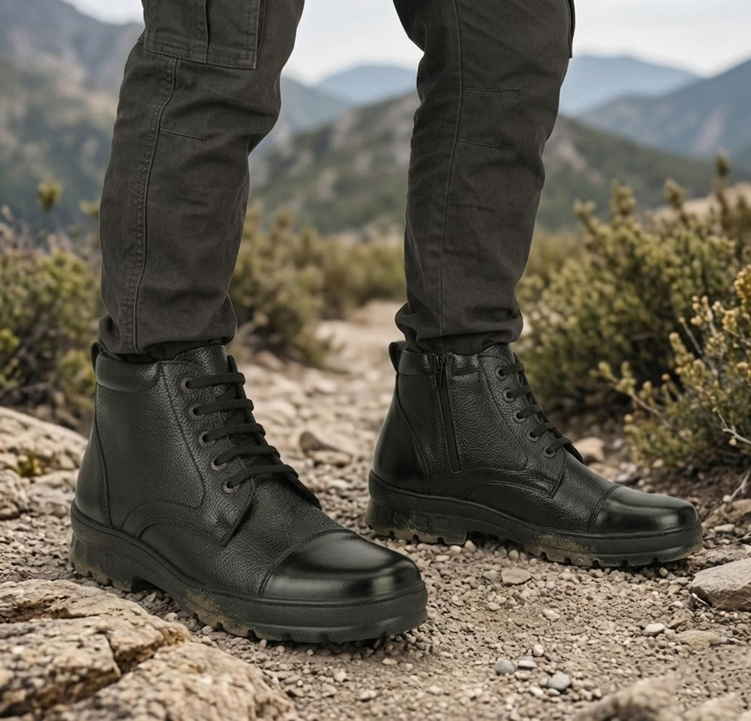 Image of ERIX Pure Leather Police /Army /Official Officer Class /NCC / driving /daily use Boots For Men