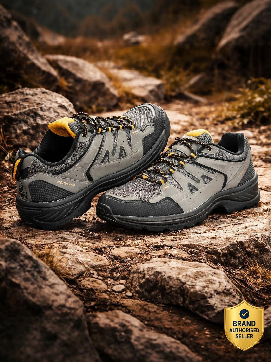 Image of WOODLAND Outdoor Trekking Lightweight Breathable Durable Hiking & Trekking Shoes For Men