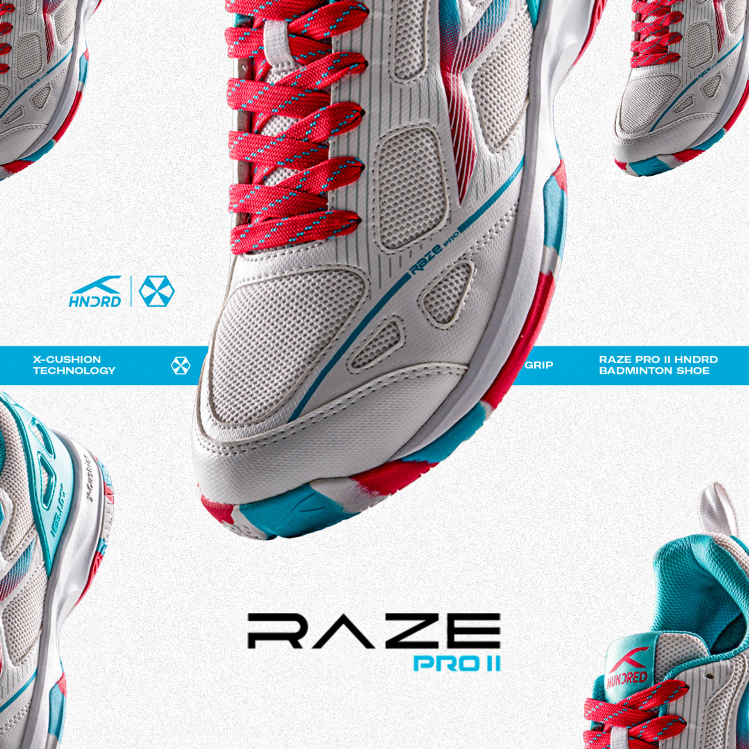 Image of Hundred Raze Pro II Badminton Shoes For Men