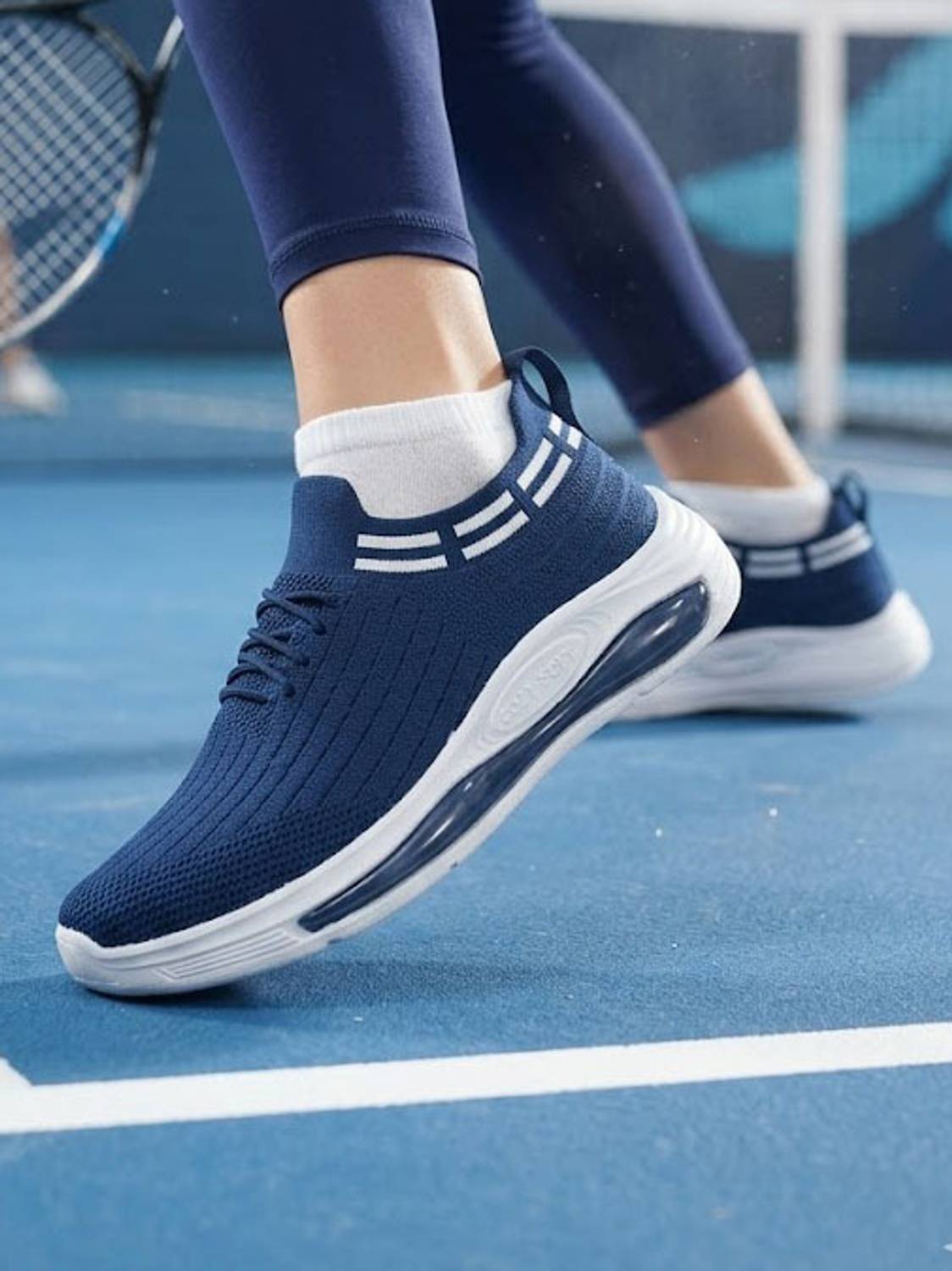 Hsquare Lilly.22 Walking Shoes For Women (Blue , 8)