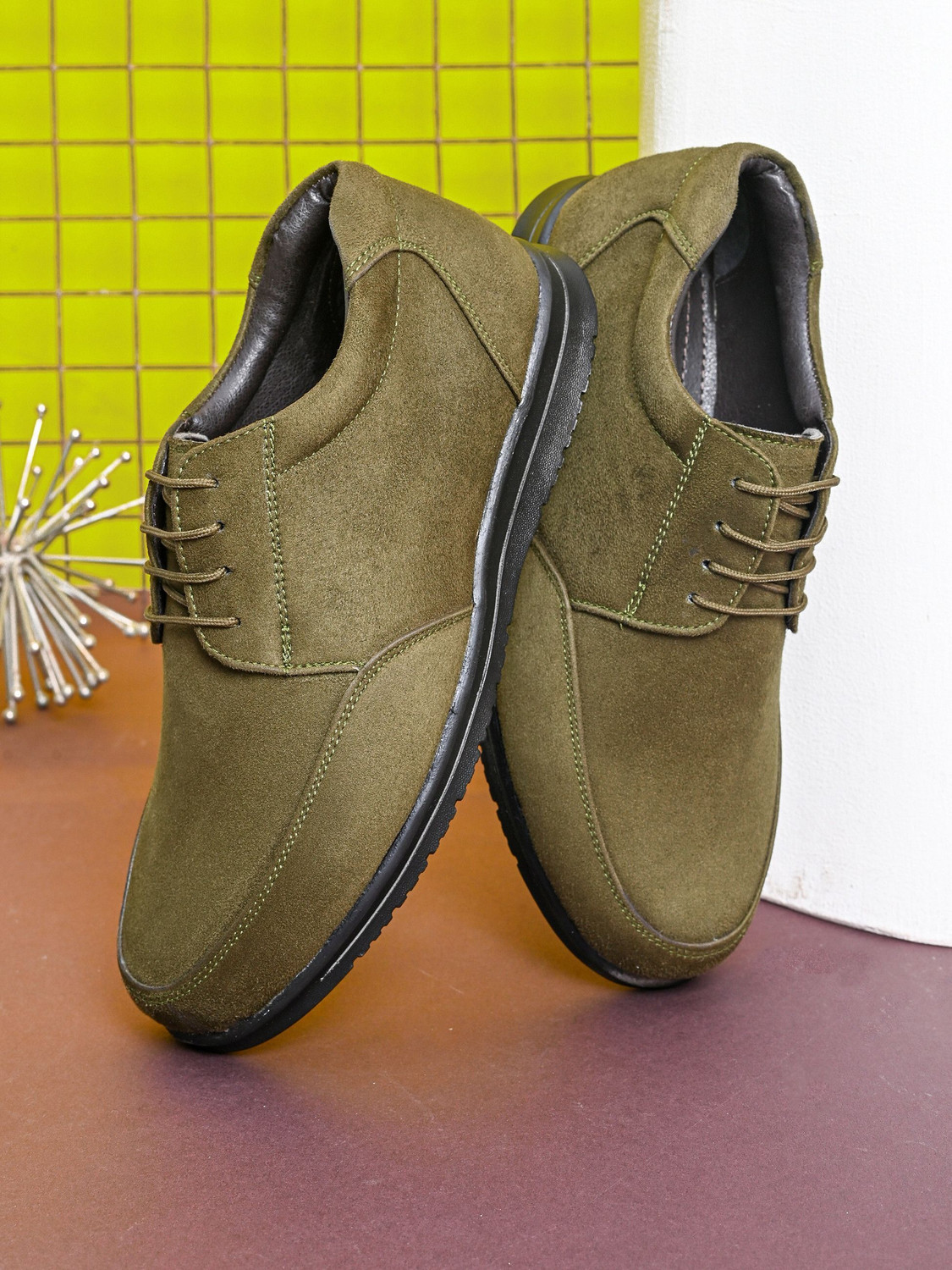 Image of PROVOGUE Tan Casual Shoes For Men Casuals For Men