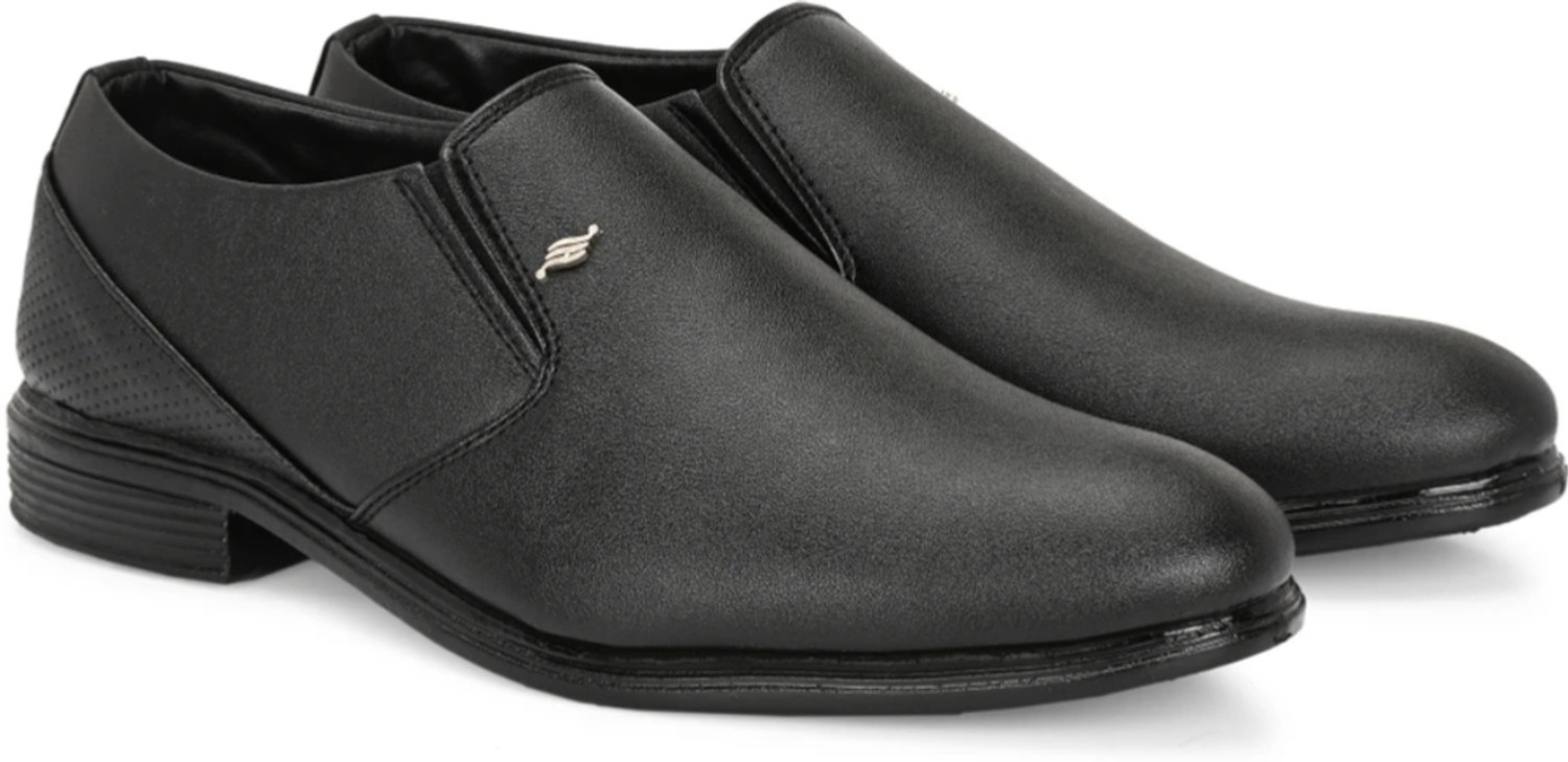 Image of STIFRON Black Slip On formal shoes /Trending formal /Comfortable Party Wear For Men