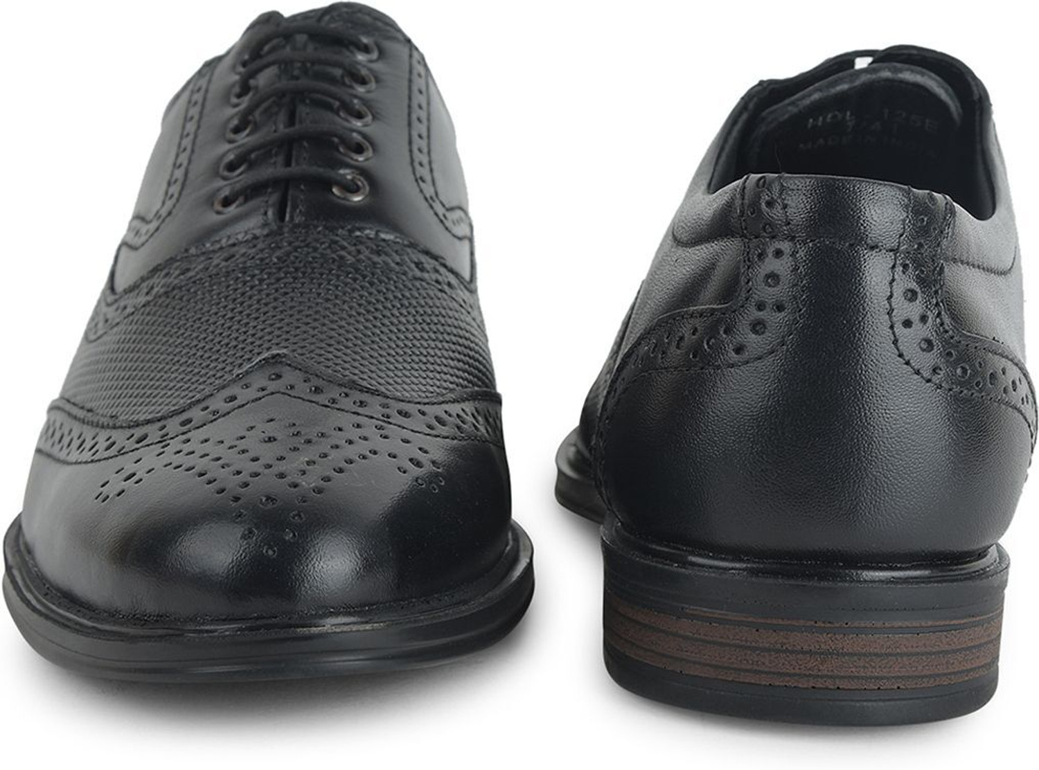 Image of LIBERTY HOL-125E Formal Shoes With PU Sole | Lightweight & Comfortable Lacing Brogues For Men