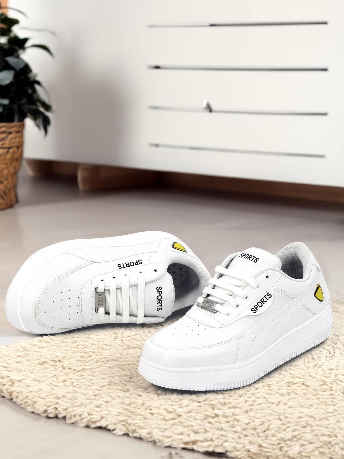 CRAETA Men's White Sneakers - Image 1