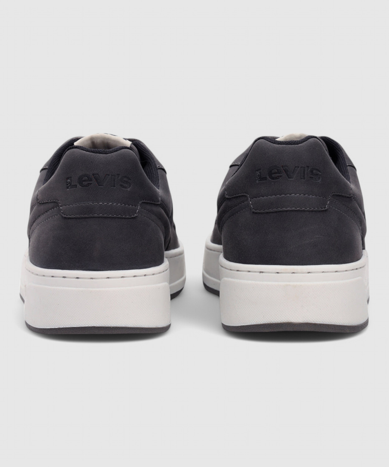Image of LEVI'S Men's Charcoal-Grey Solid Sneakers Sneakers For Men