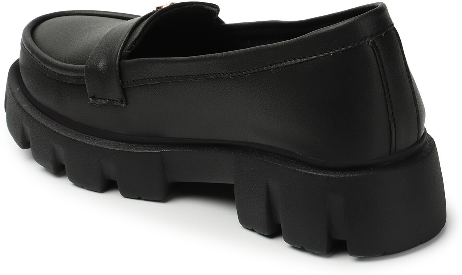 Image of ArranQue women synthetic leather buckle details Chunky moccasins loafer Mocassin For Women