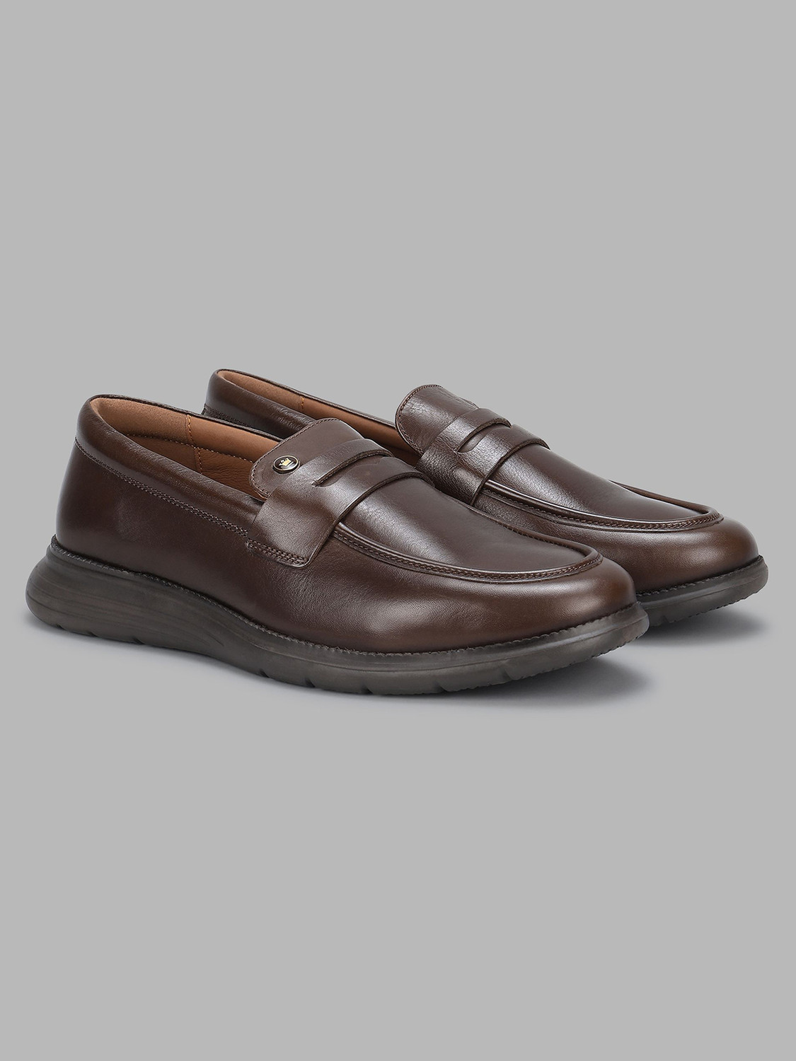 Image of LOUIS PHILIPPE Premium Leather Breathable Light Weight Flat Heel Casual Slip On For Men