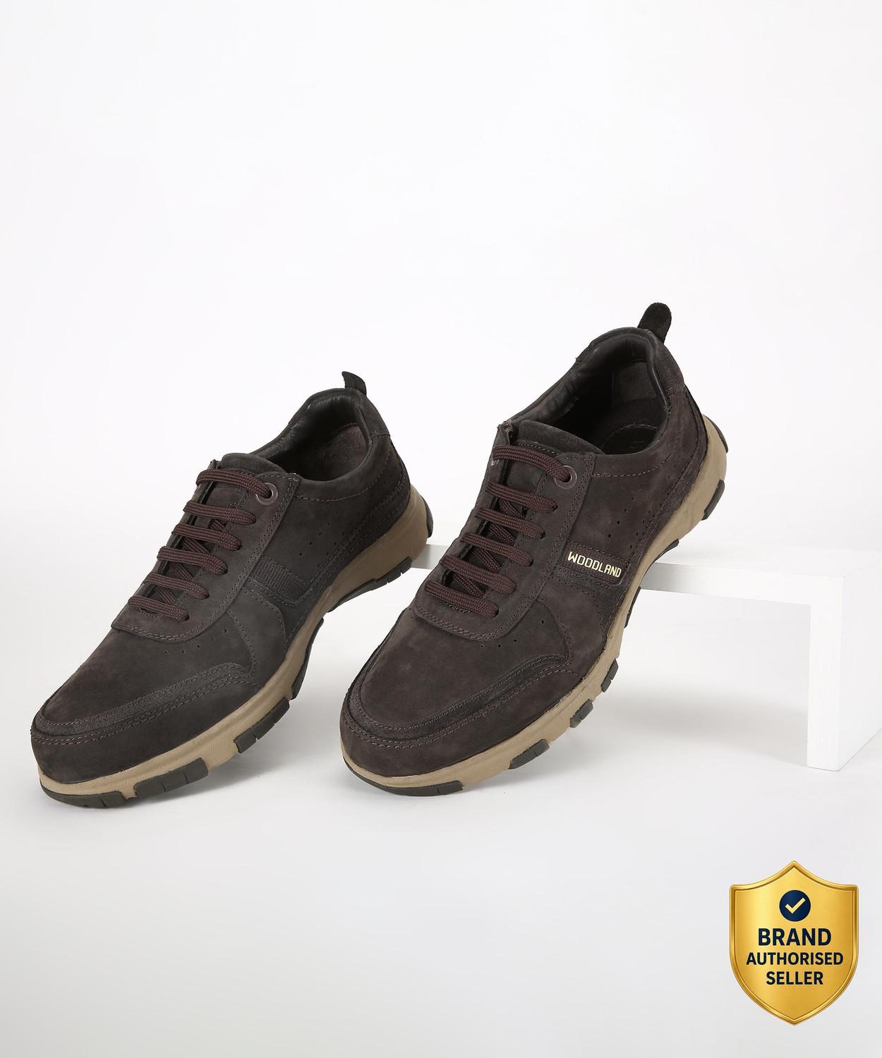 Image of WOODLAND Lace Up Lightweight Breathable Comfortable Daily Use Casuals For Men
