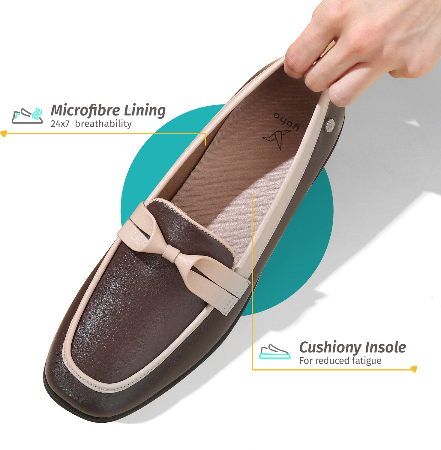 Image of yoho BLISS 004|TPR Sole | Comfy & Stylish | Moccasin with Footpharma |Casual & Formal Mocassin For Women