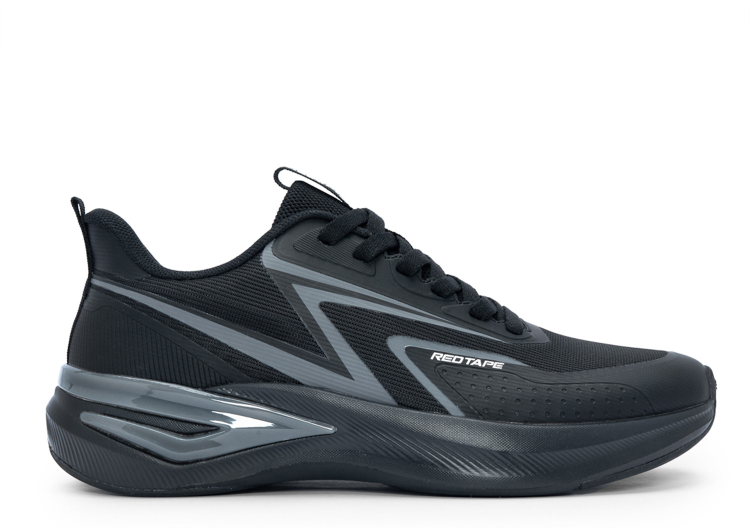 Image of RED TAPE Low Cut Sports Shoes for Men in Black | Sports Shoes Walking Shoes For Men