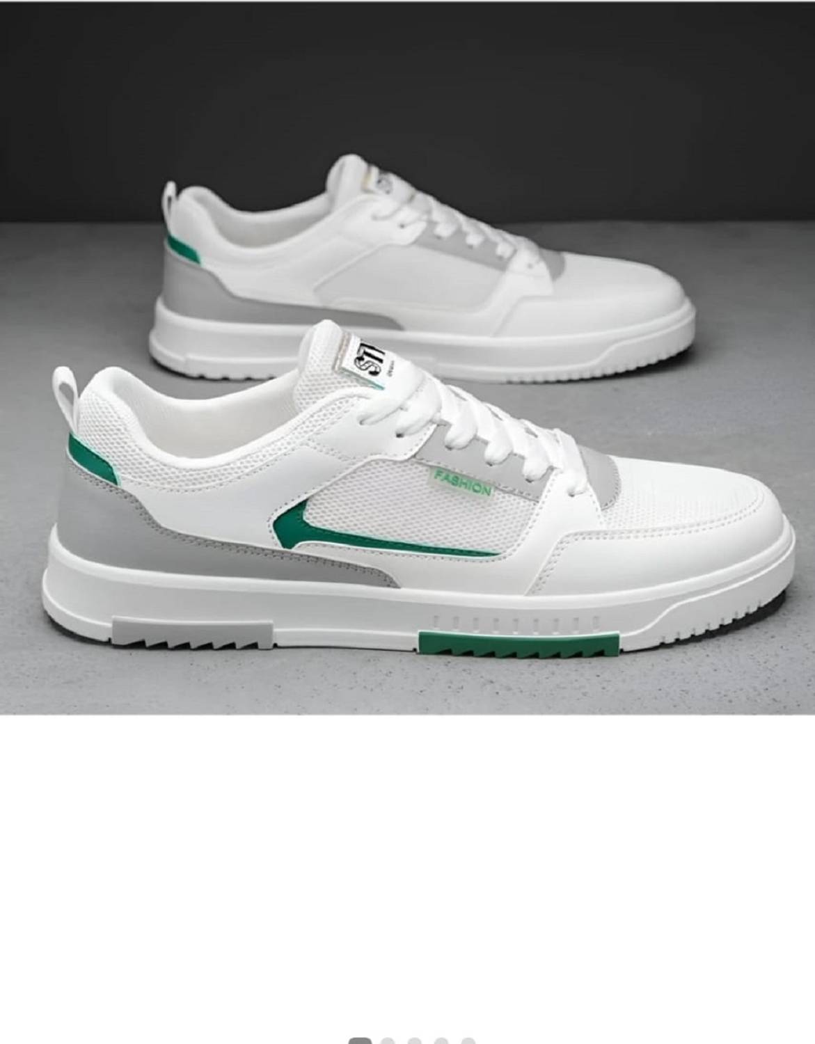 BLUVYN Men's Grey White Casual Sneakers - Image 2