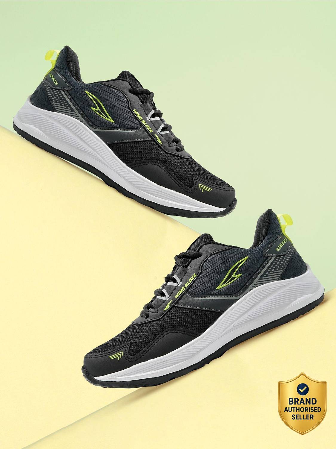 asian Thar-01 Black Men's Running Shoes - Image 1
