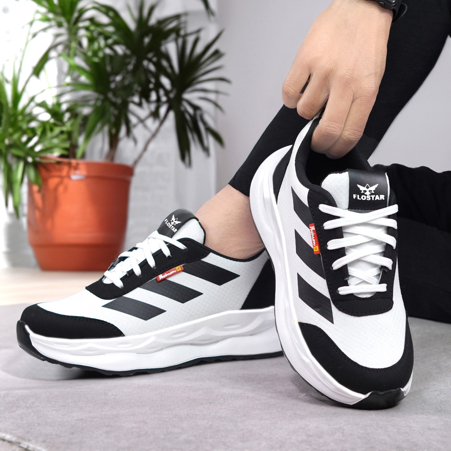 Image of flostar Men's Lightweight Casual Sports Running Shoes | Trendy Lace-Up Sneakers Sneakers For Men