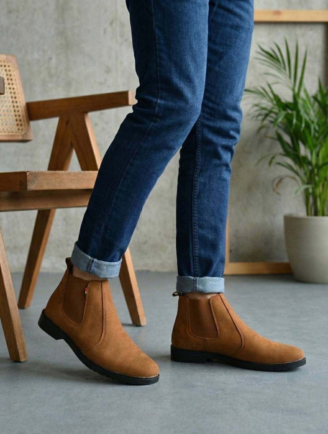 Next Fashion Synthetic Leather Chelsea Boots - Image 5