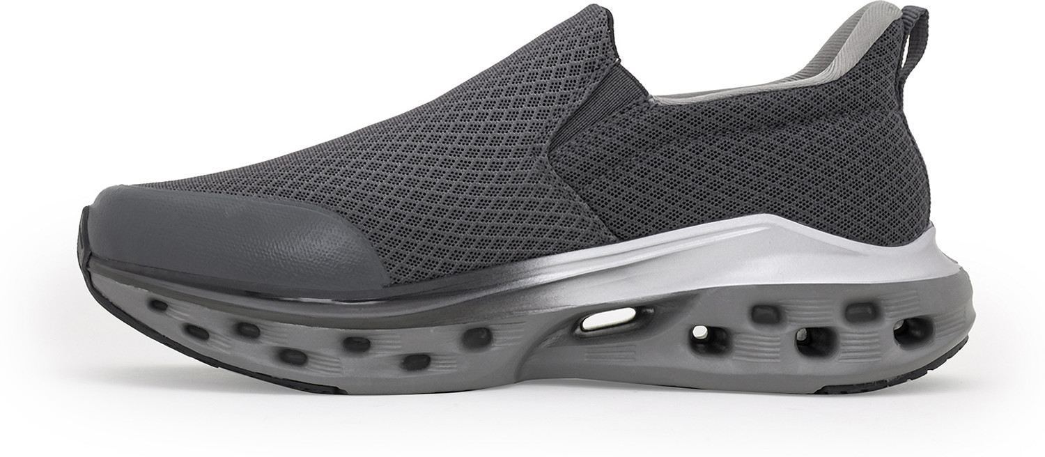 Image of RED TAPE Low Cut Walking Slip-On for Men in Dark Grey | Walking Slip-On Walking Shoes For Men