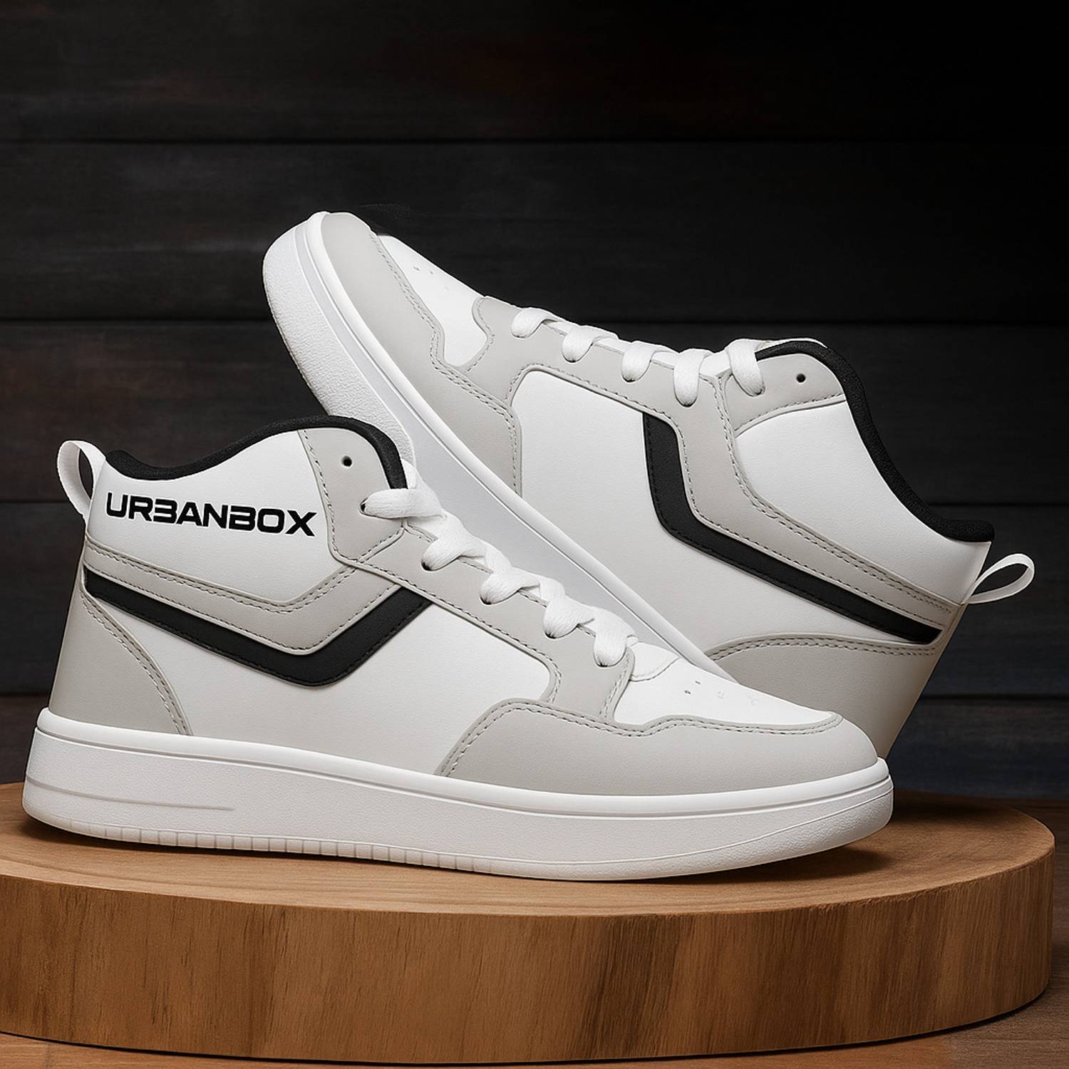 URBANBOX Men's White Sports Running Shoes - Image 1
