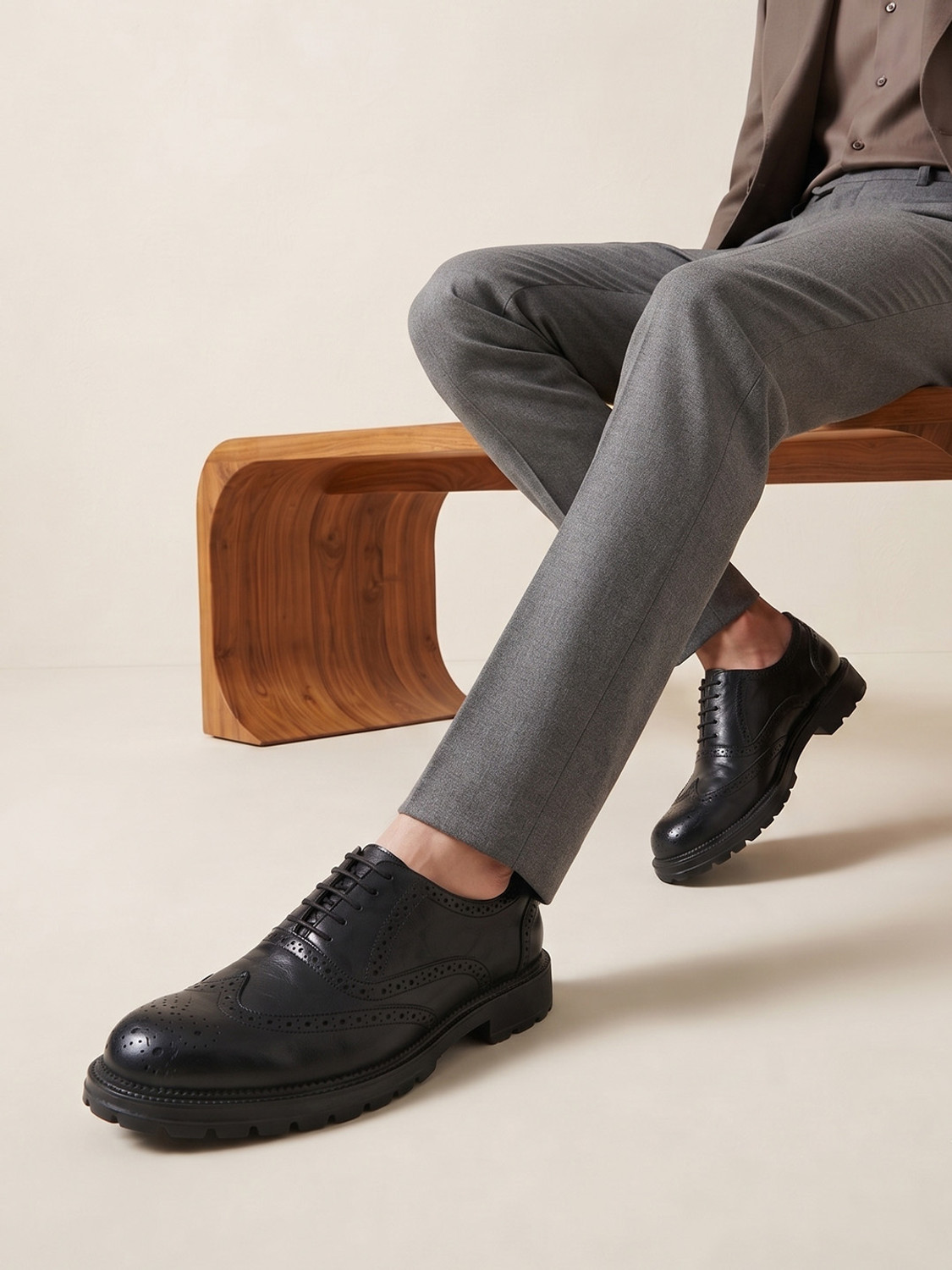 Image of House of Pataudi Lace Up For Men (Black, 9)