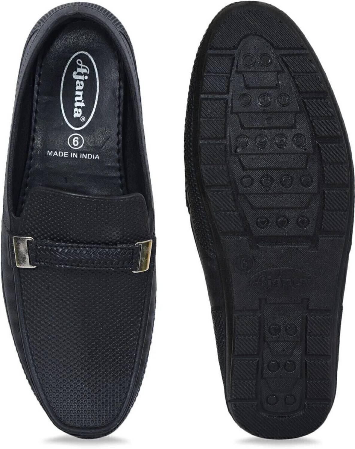 AJANTA Casual PVC Waterproof Loafers For Men Black - Image 3