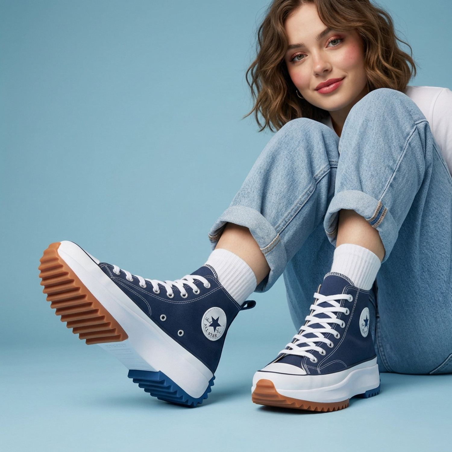 Image of SOLMATT Canvas Shoes For Women (Navy, Blue, 8)