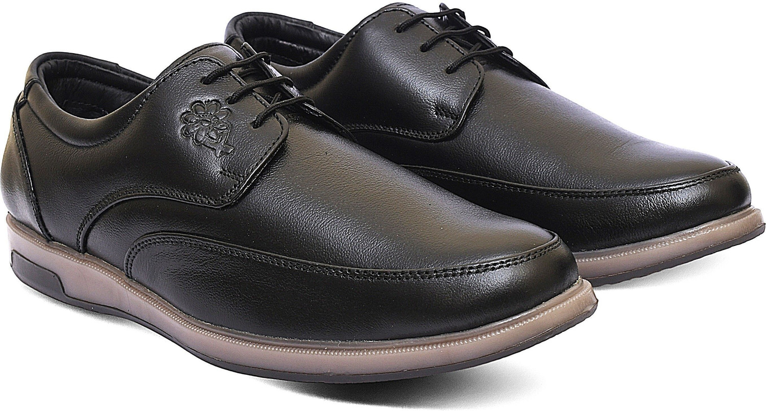 Image of CHIRAGASSOCIATES Genuine Leather Office Formal Shoes Lace-Up Derby For Men