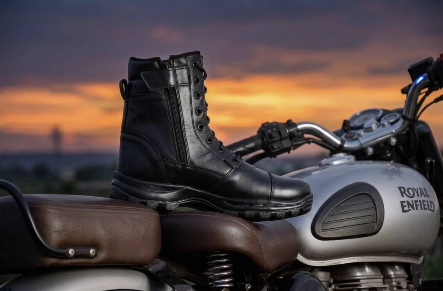 BAJANIYA Mens Casual Army Boots - Image 1