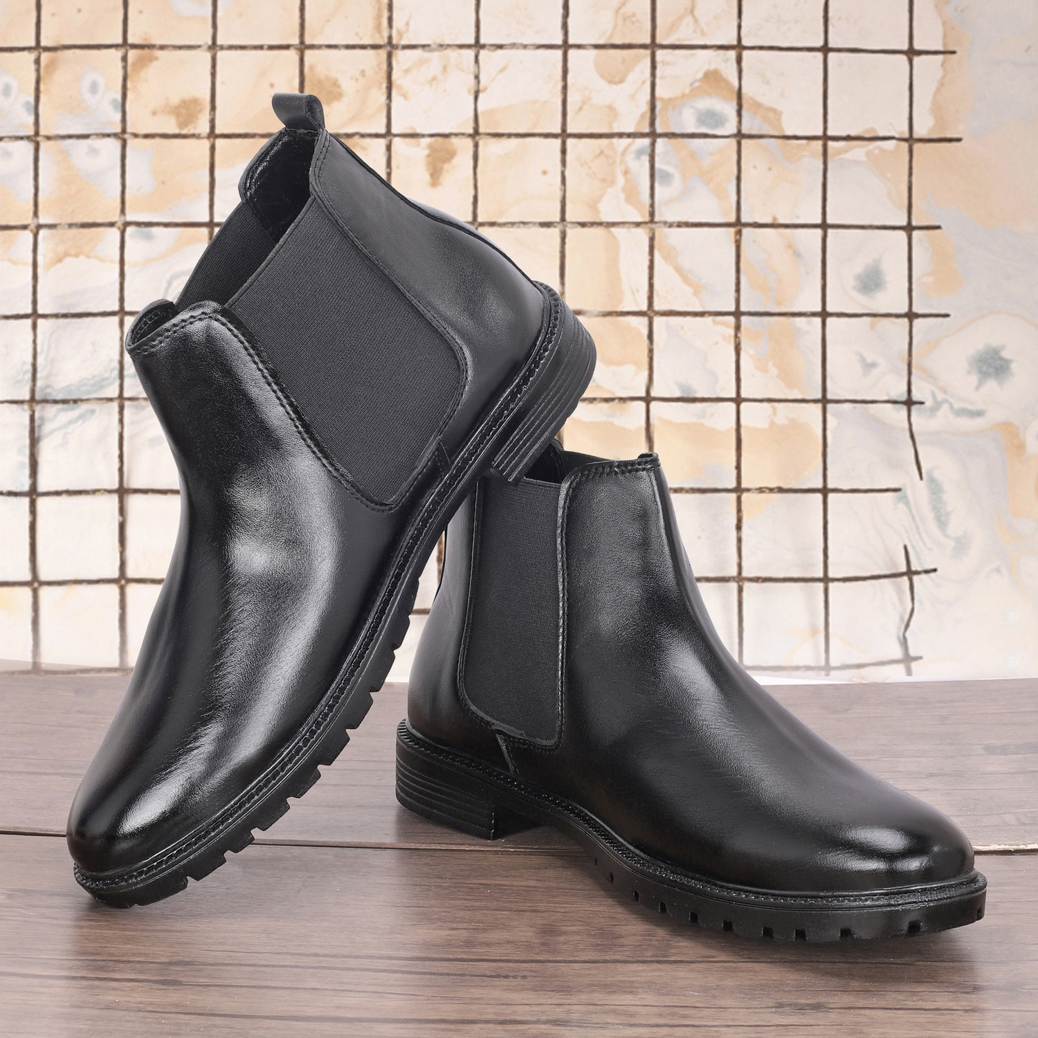 Image of Teeny Step Black Boot For Men Boots For Men