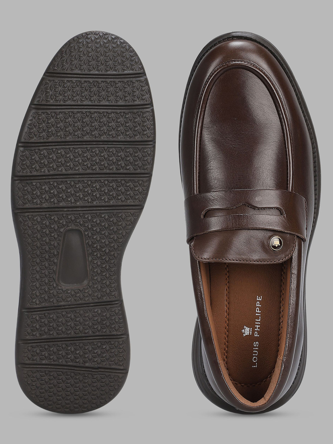 Image of LOUIS PHILIPPE Premium Leather Breathable Light Weight Flat Heel Casual Slip On For Men
