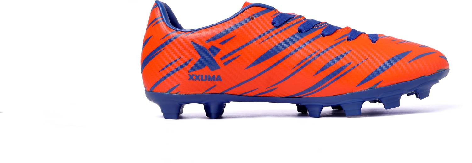 XXUMA Fury Orange Unisex Faux Leather Football Boots For Men - Buy