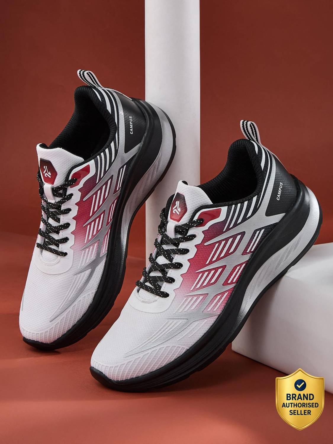 CAMPUS Men's White Running Shoes - Image 1