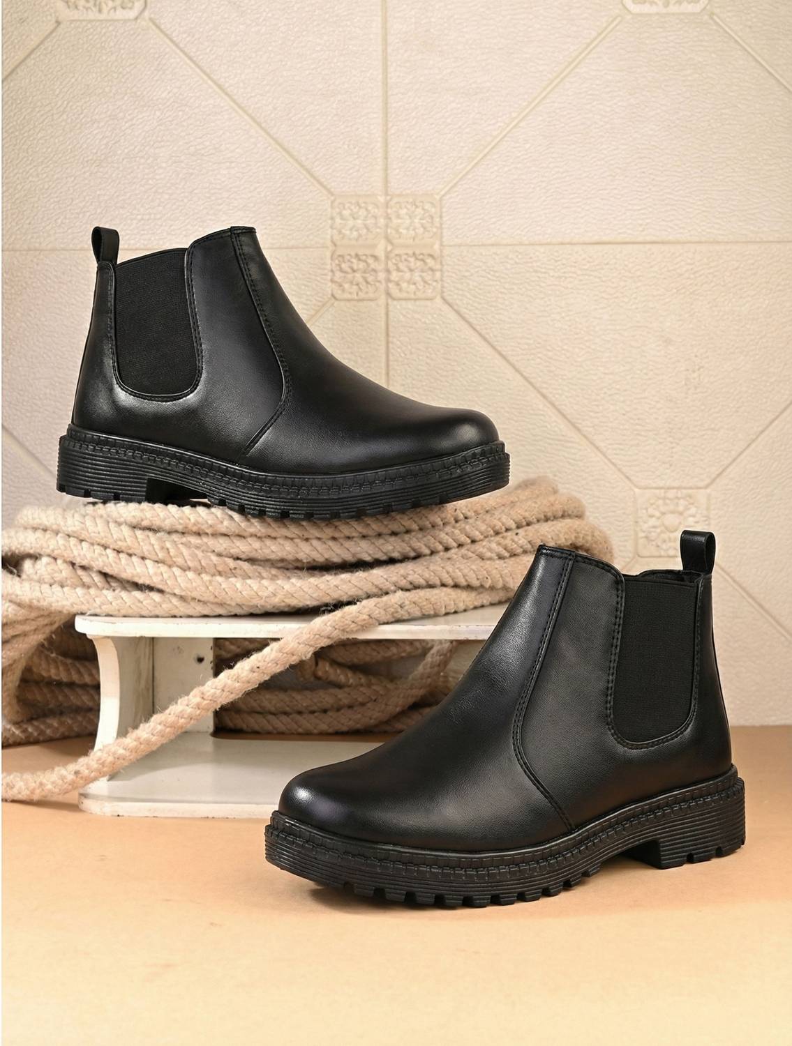 Next Fashion Synthetic Leather Chelsea Boots For Men - Image 2