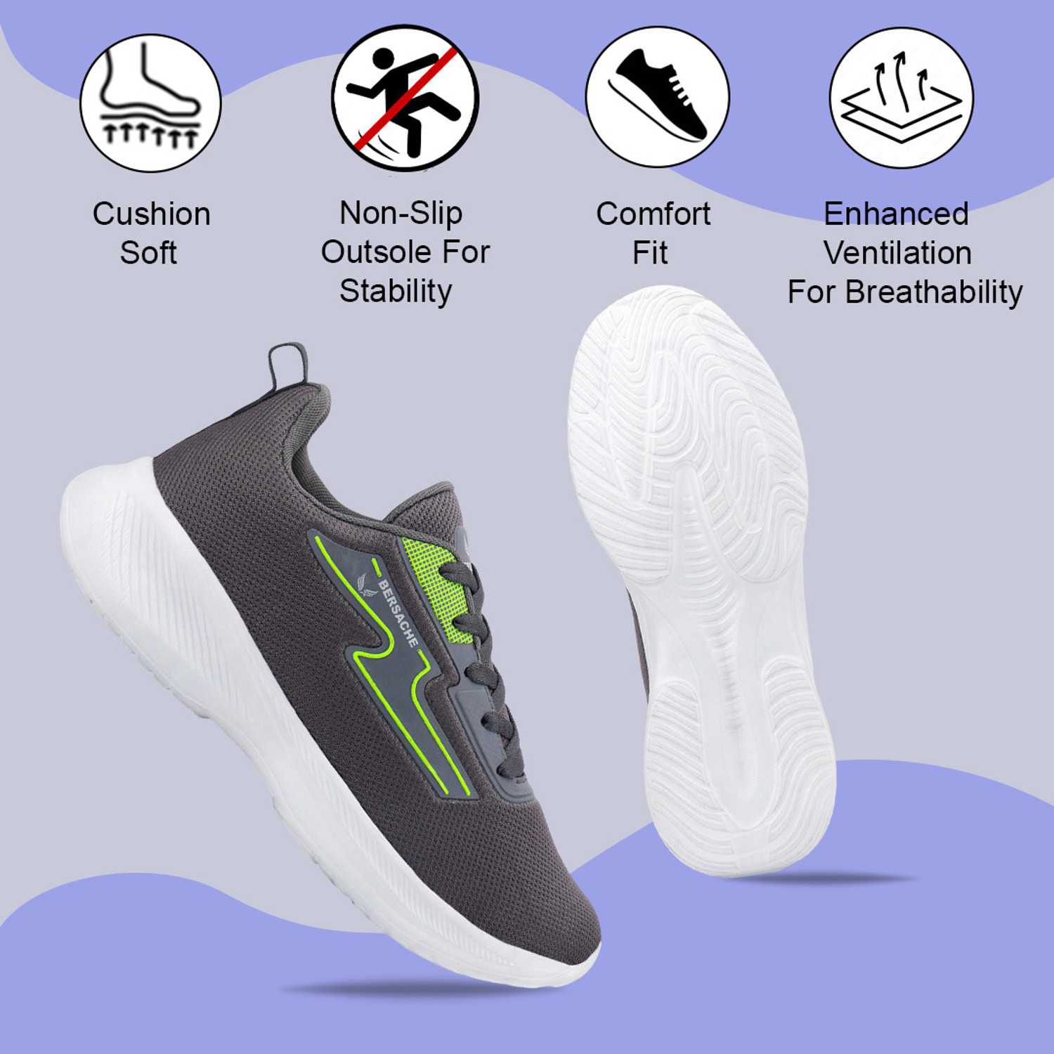 Image of BERSACHE Premium Sports, Walking, Gym, Cricket, Trending Running Shoes For Men's Running Shoes For Men