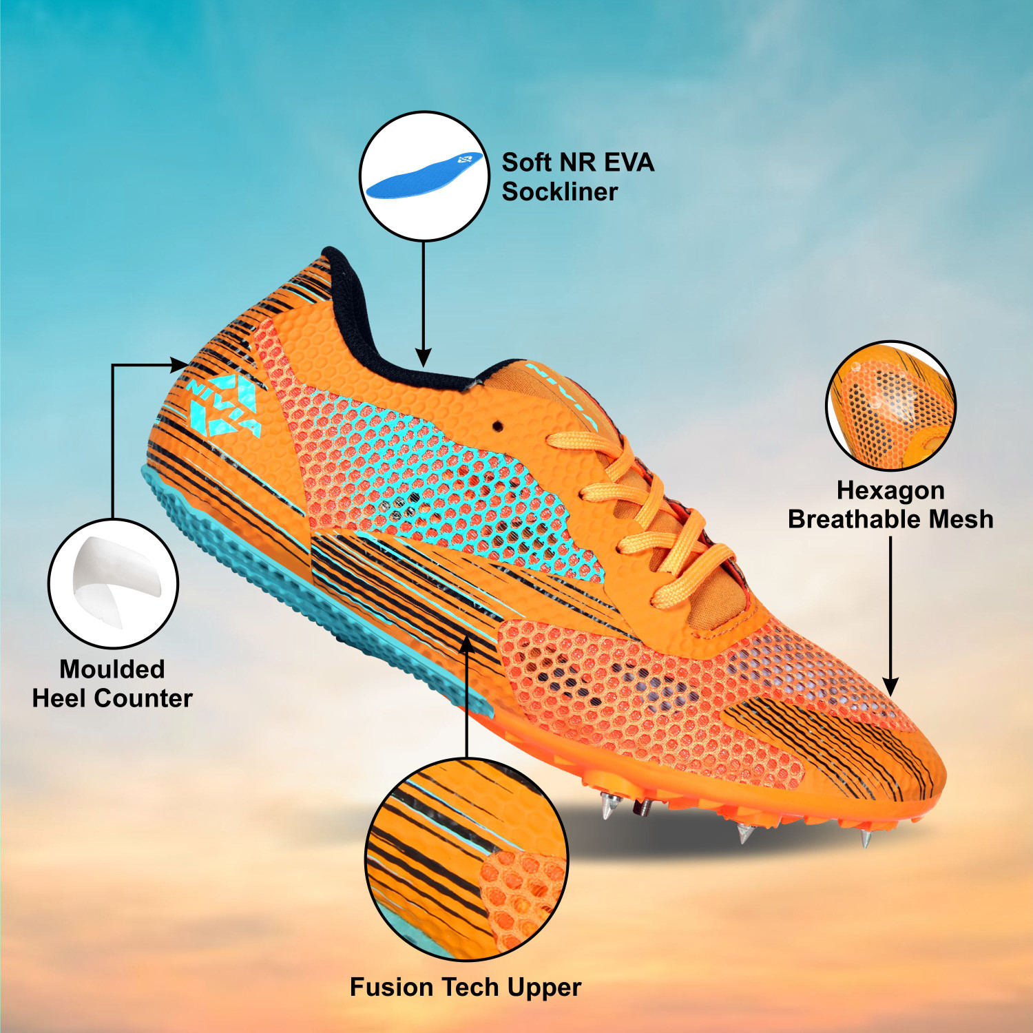 Image of NIVIA TF - 400 Track & Field Running Shoes For Men