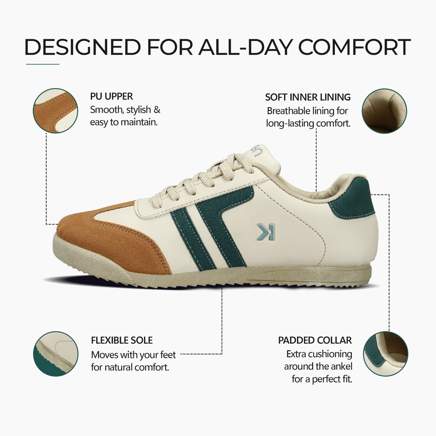 Image of Paragon Men's Sneakers | Lightweight, Soft Cushioned & Better Grip | Daily Wear Sneakers For Men