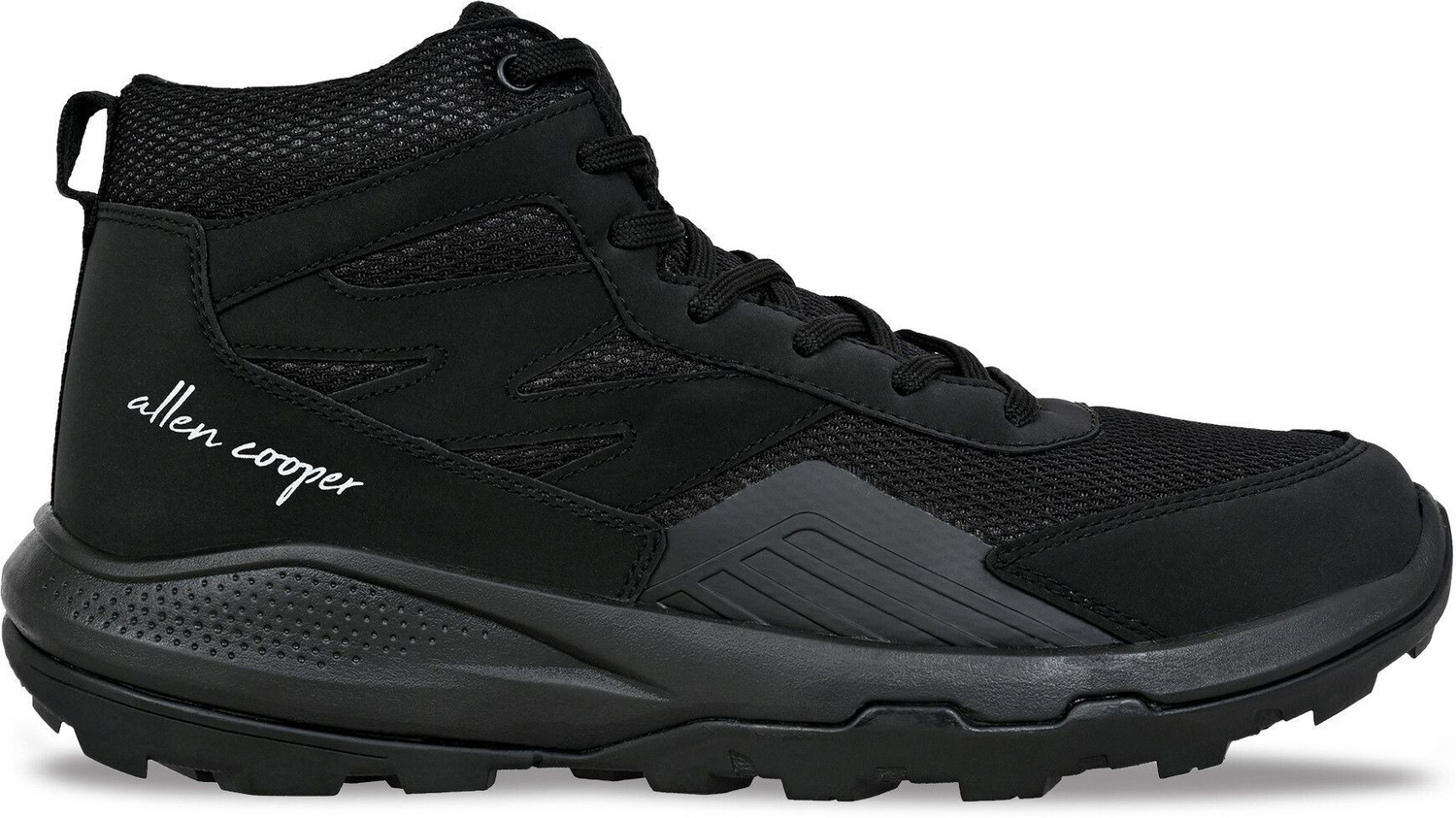Image of Allen Cooper Comfortable High Cushioned Hiking & Trekking Shoes For Men (Black, 10)