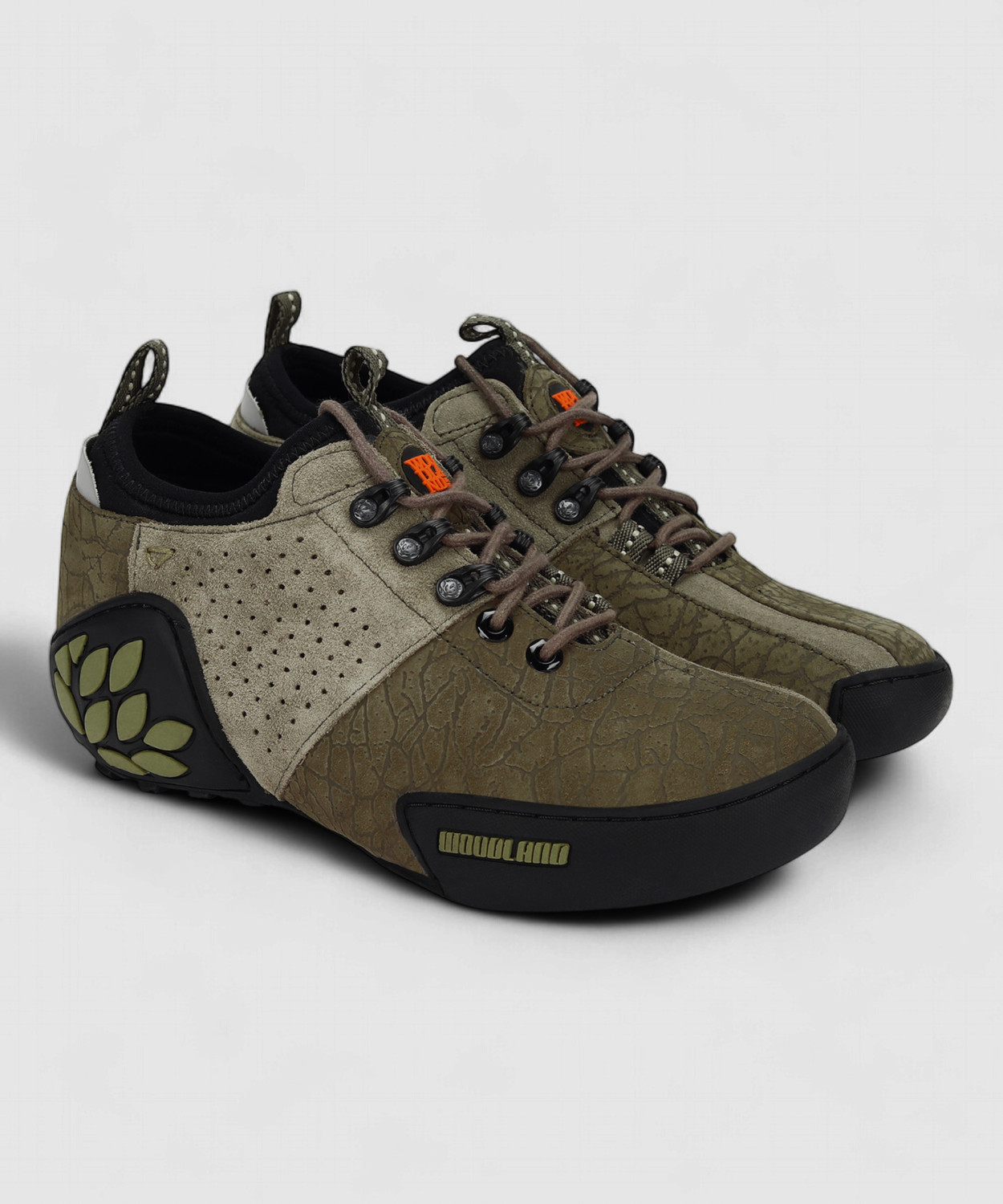 Image of WOODLAND Lace Up Lightweight Breathable Comfortable Daily Use Casuals For Men (Khaki, 7)
