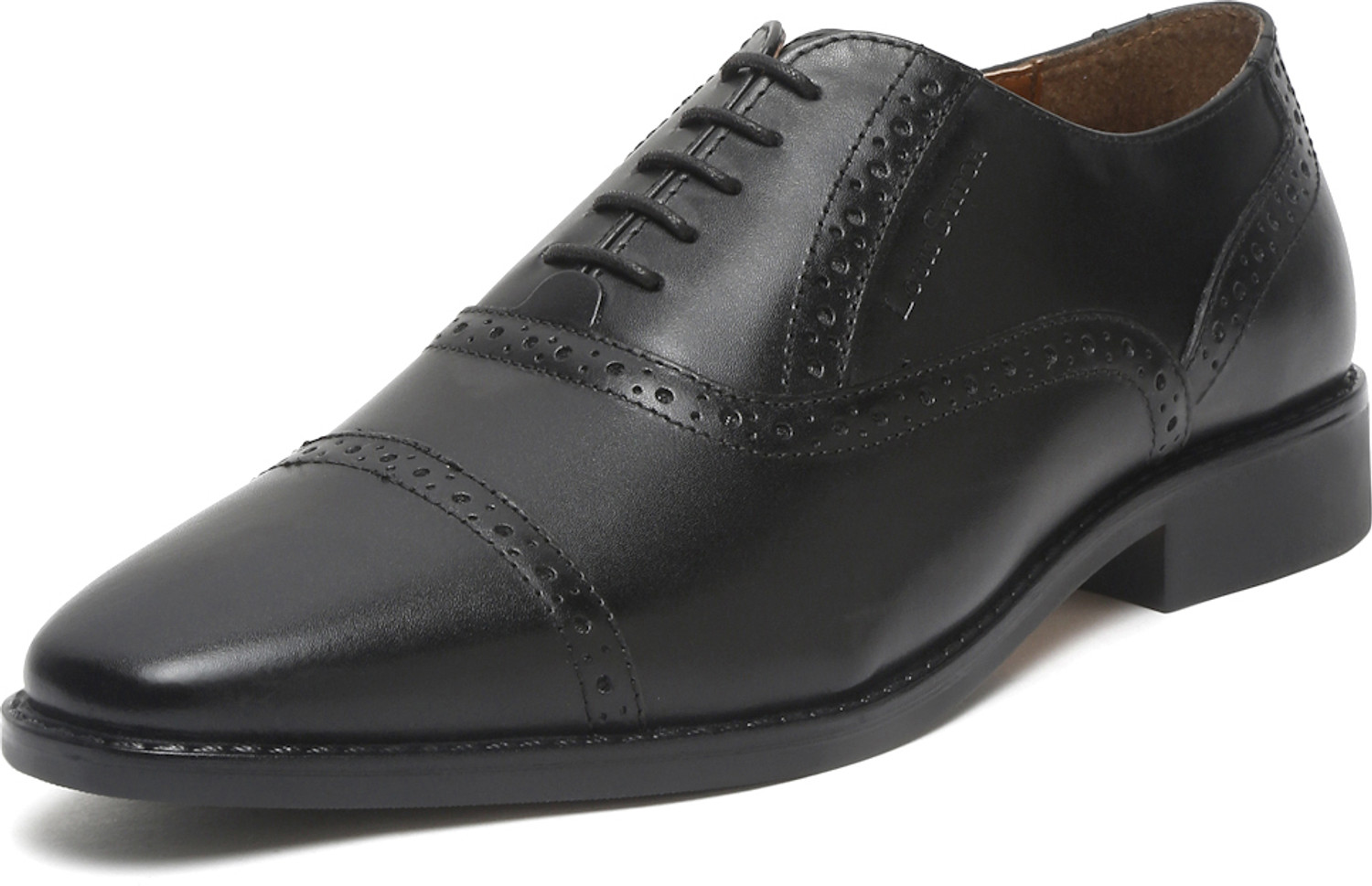 Image of LOUIS STITCH Handmade Italian Leather Oxford Formal Lace Up Shoe for Men- 7 UK (Ebony Black) Oxford For Men
