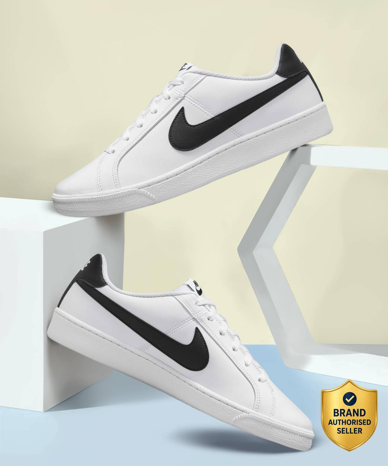 NIKE COURT ROYALE Sneakers For Men (White , 6)