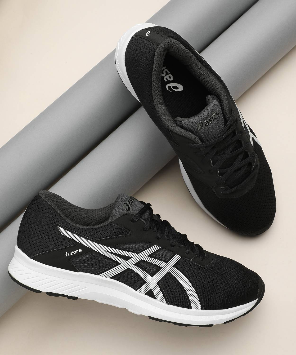 Asics Fuzor B Black Men's Running Shoes - Image 2