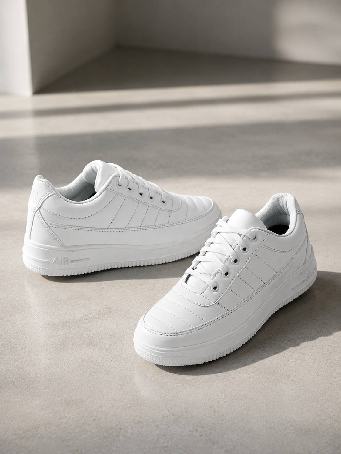 Groofer Unique Trendy Sneakers for Men White - Image 1