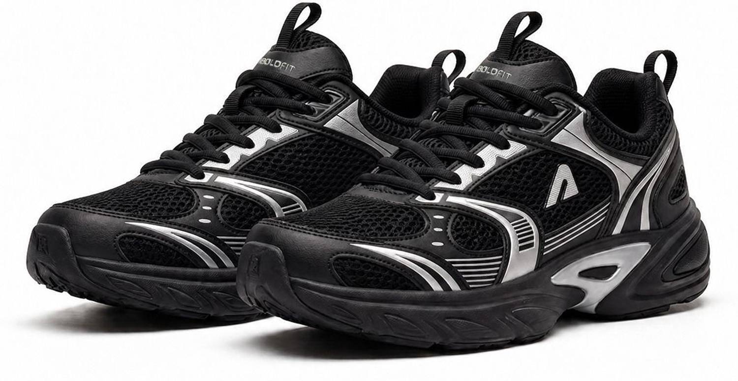 BOLDFIT Klassics Chunky Retro-Inspired Mesh Sneakers For Men - Image 1