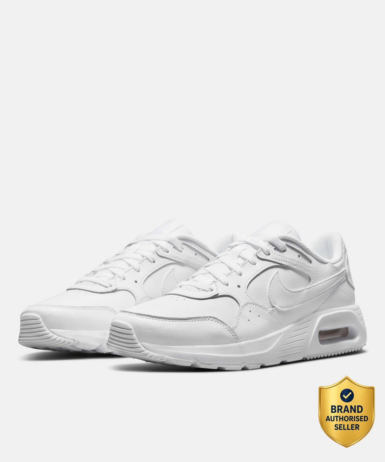 NIKE air max sc lea Running Shoes For Men (White , 11)