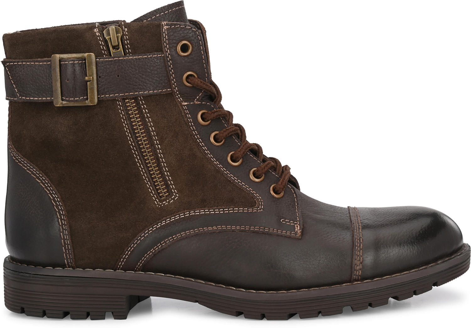 Image of Harrytech London High Ankle Leather Boots for Men - [Brown] Boots For Men