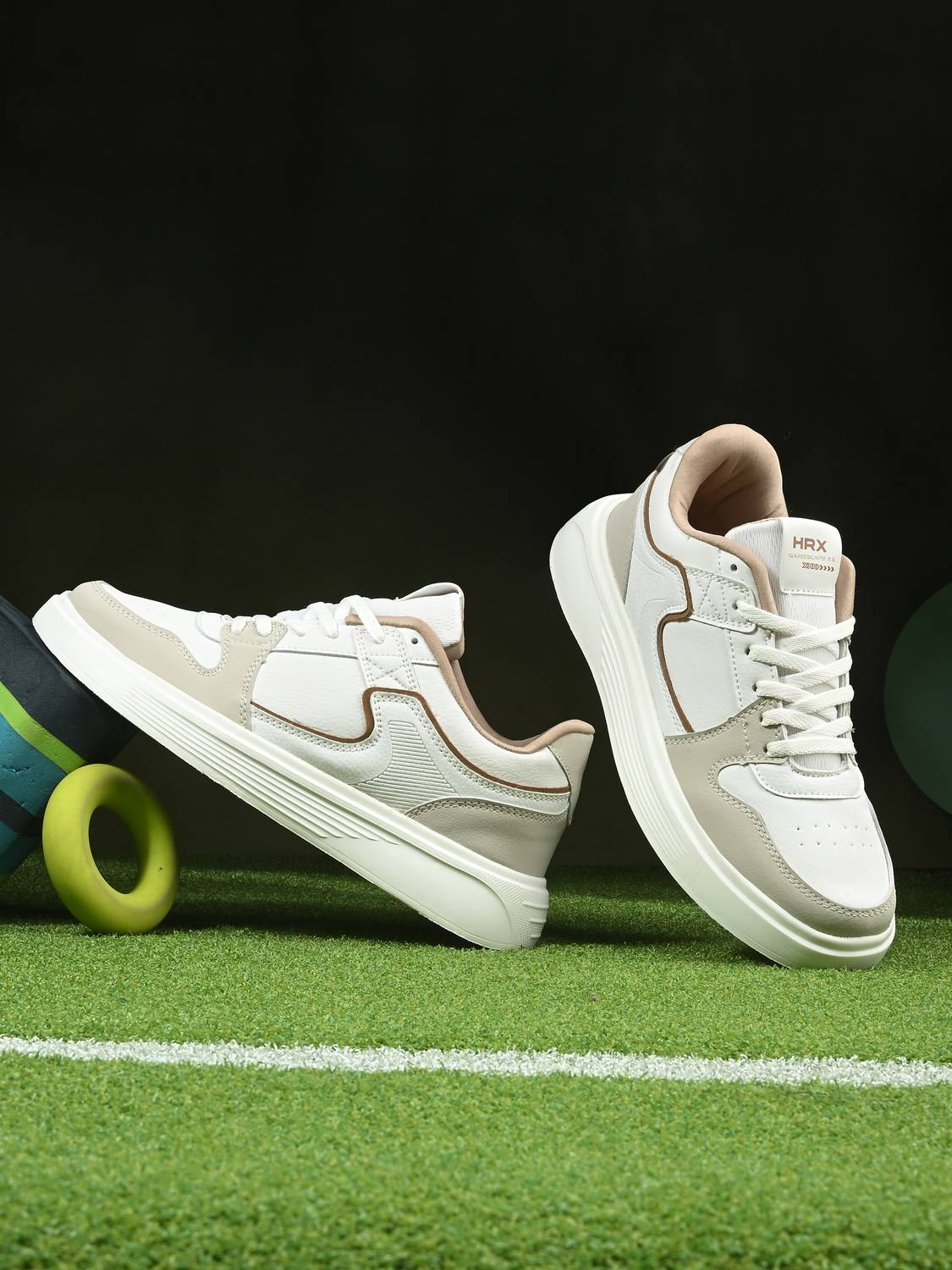 HRX by Hrithik Roshan Men's Beige Jogging Shoes - Image 3