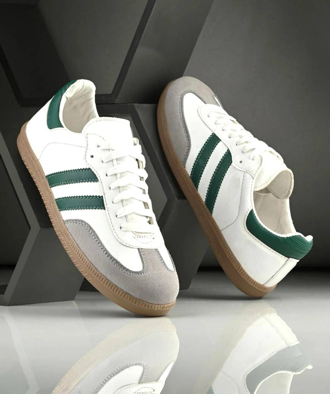 Aeonik Trendy Stylish Sneakers For Men White - Image 3