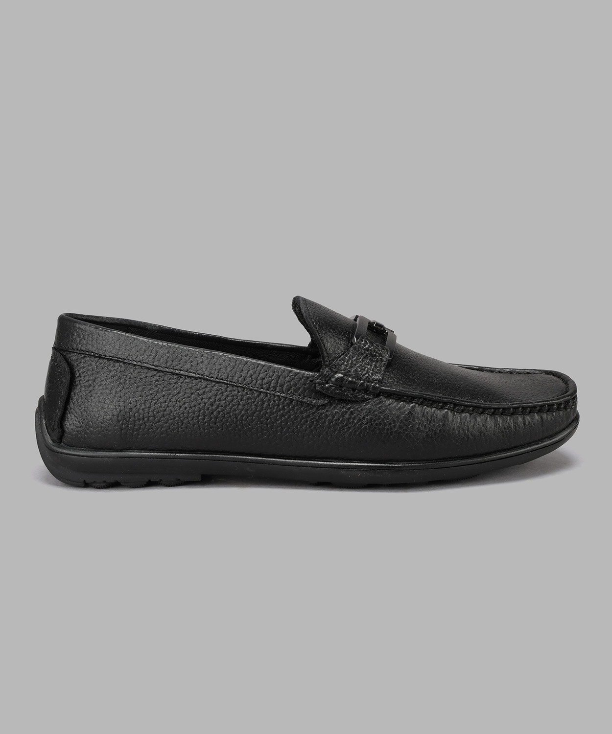 Image of WOODLAND Slip On For Men (Black, 8)